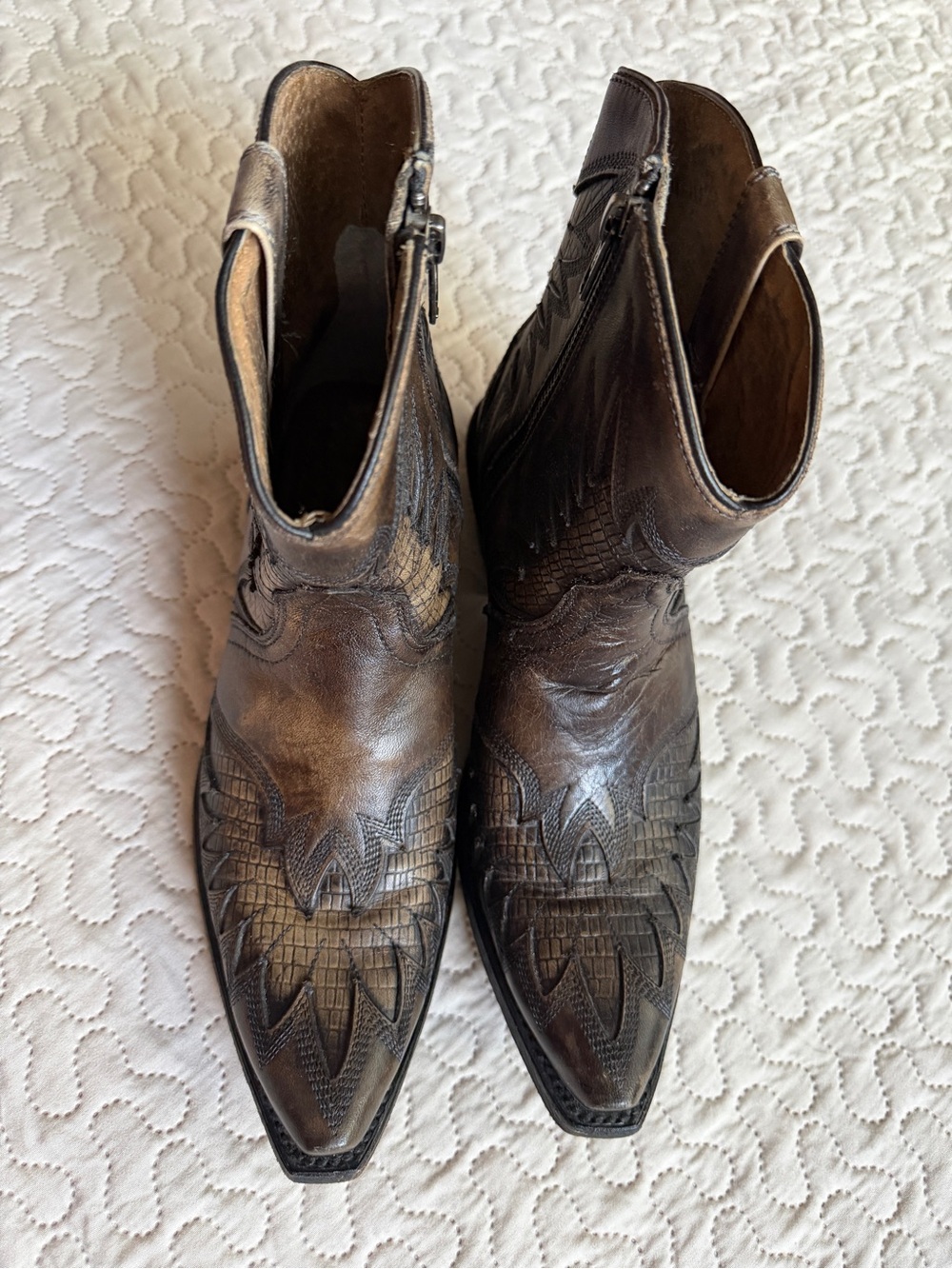 Ariat Women’s 6B Brown Leather Western Ankle Cowboy Boots 10019965